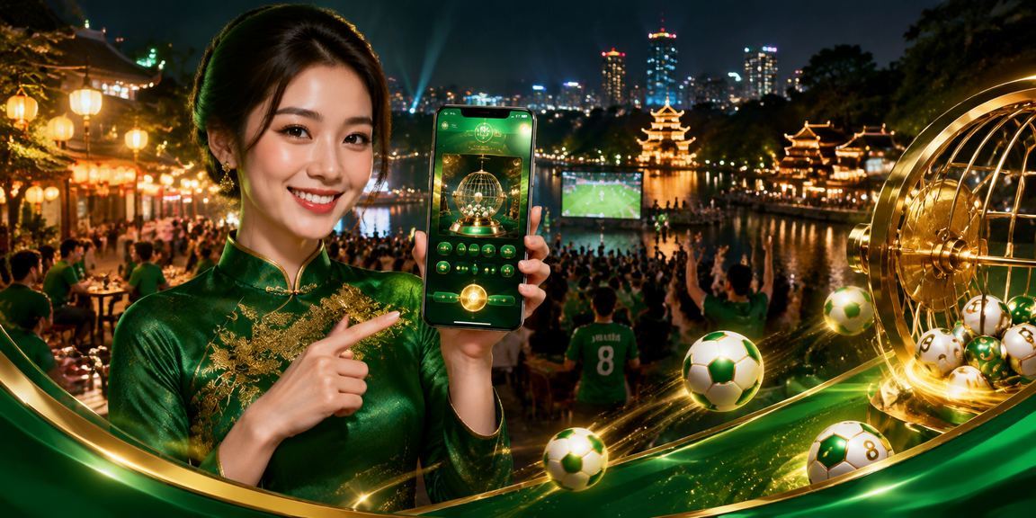 Người phụ nữ áo dài tại Hà Nội tham gia xổ số và cá cược trực tuyến qua điện thoại