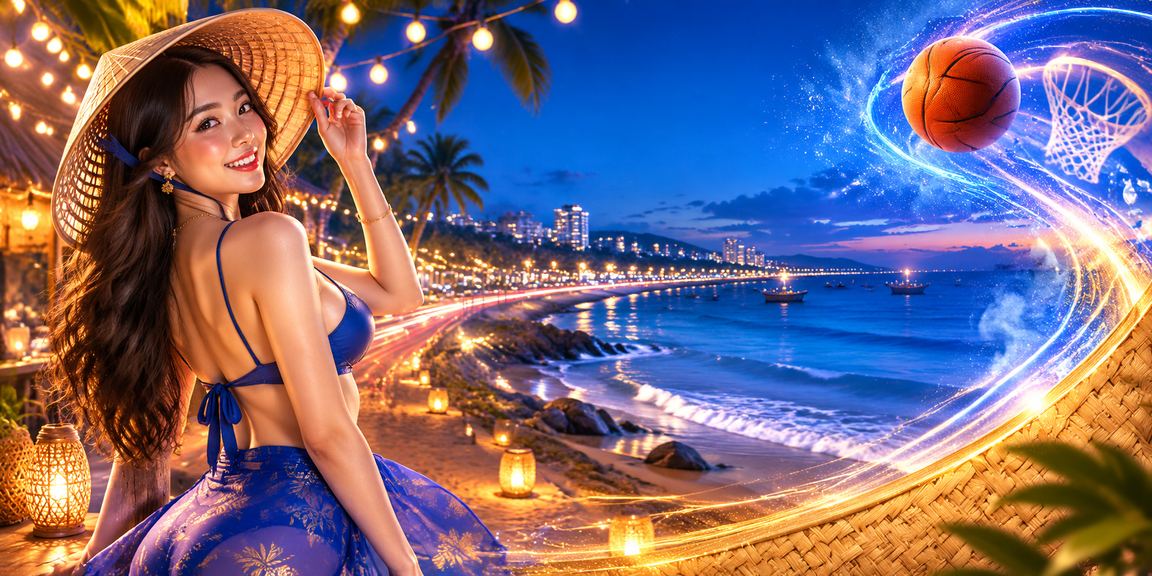 Người dùng tại Phan Thiết theo dõi kết quả cá cược bóng rổ với nón lá truyền thống